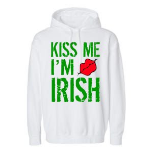 Kiss Me I'm Irish St. Patrick's Day Garment-Dyed Fleece Hoodie