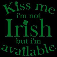 Kiss me I'm Not Irish But I'm Available  16oz Travel Tumbler
