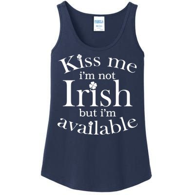 Kiss me I'm Not Irish But I'm Available  Ladies Essential Tank