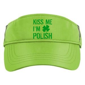 Kiss Me I'm Polish St. Patrick's Day Adult Drive Performance Visor