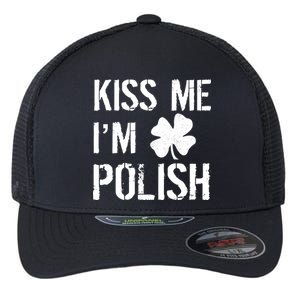 Kiss Me I'm Polish St. Patrick's Day Flexfit Unipanel Trucker Cap