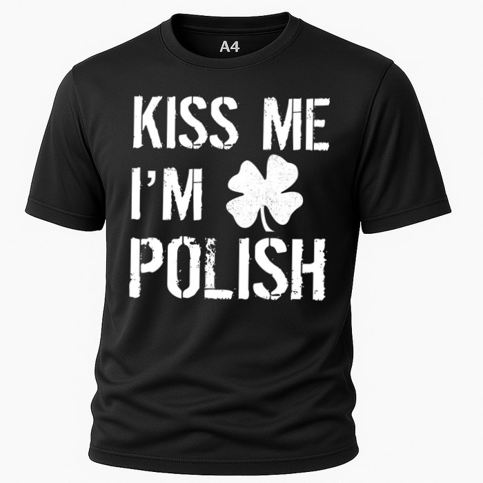 Kiss Me I'm Polish St. Patrick's Day Cooling Performance Crew T-Shirt