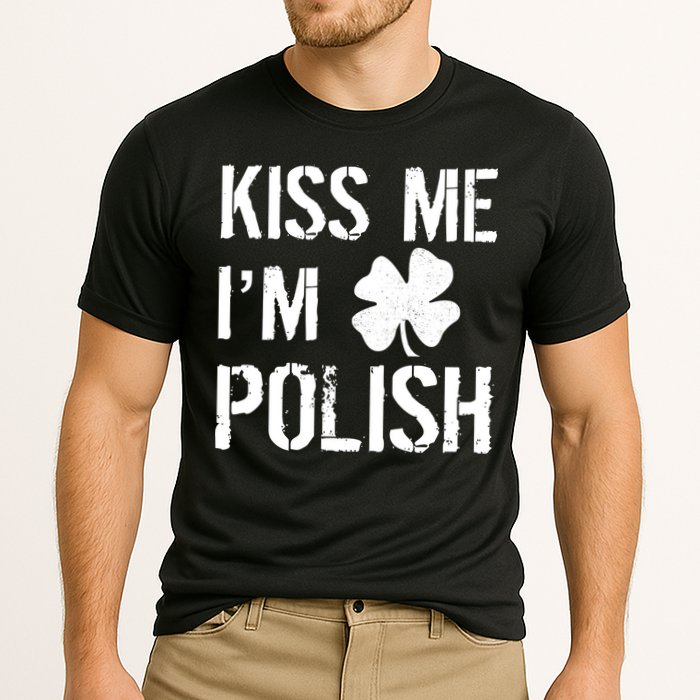 Kiss Me I'm Polish St. Patrick's Day Cooling Performance Crew T-Shirt