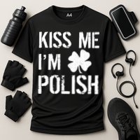 Kiss Me I'm Polish St. Patrick's Day Cooling Performance Crew T-Shirt