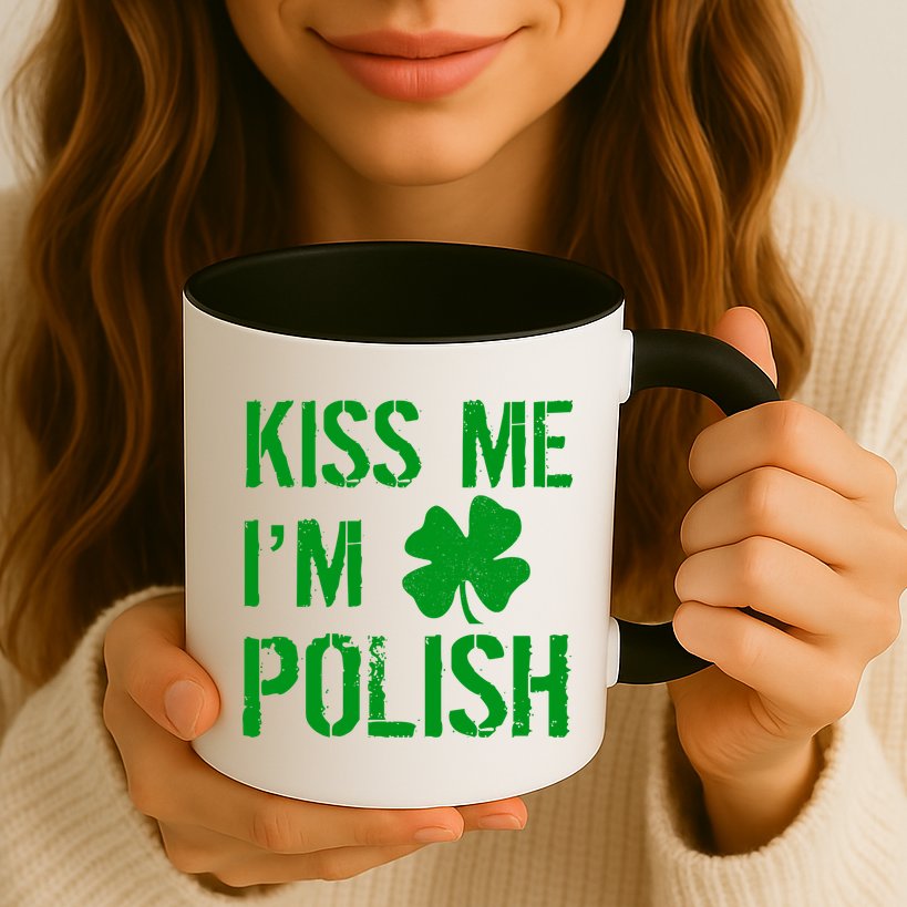Kiss Me I'm Polish St. Patrick's Day Mug