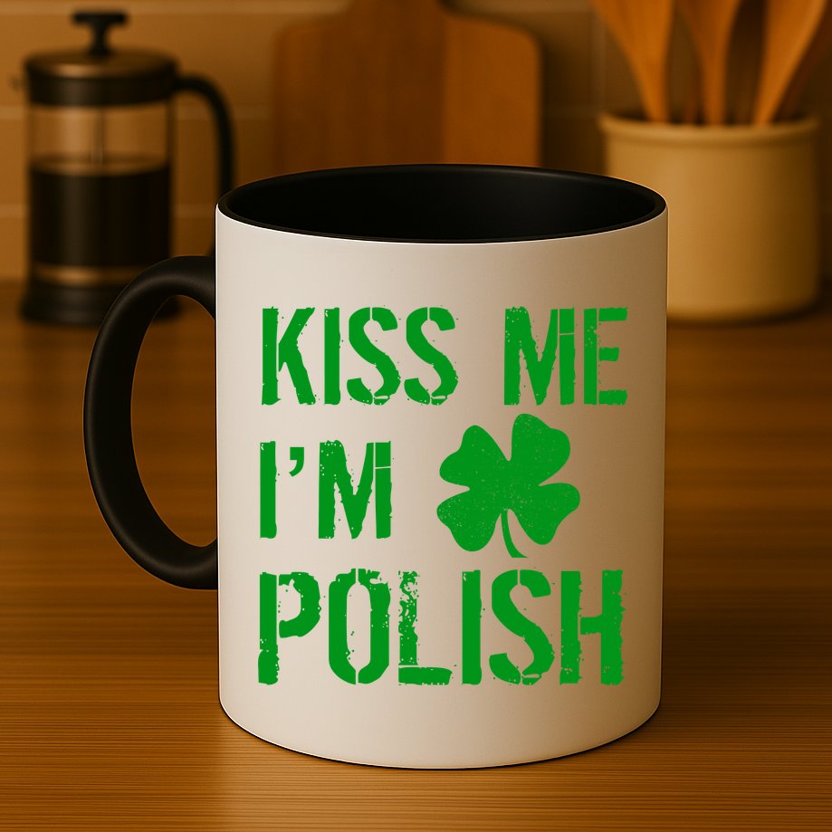 Kiss Me I'm Polish St. Patrick's Day Mug