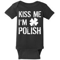 Kiss Me I'm Polish St. Patrick's Day Baby Bodysuit