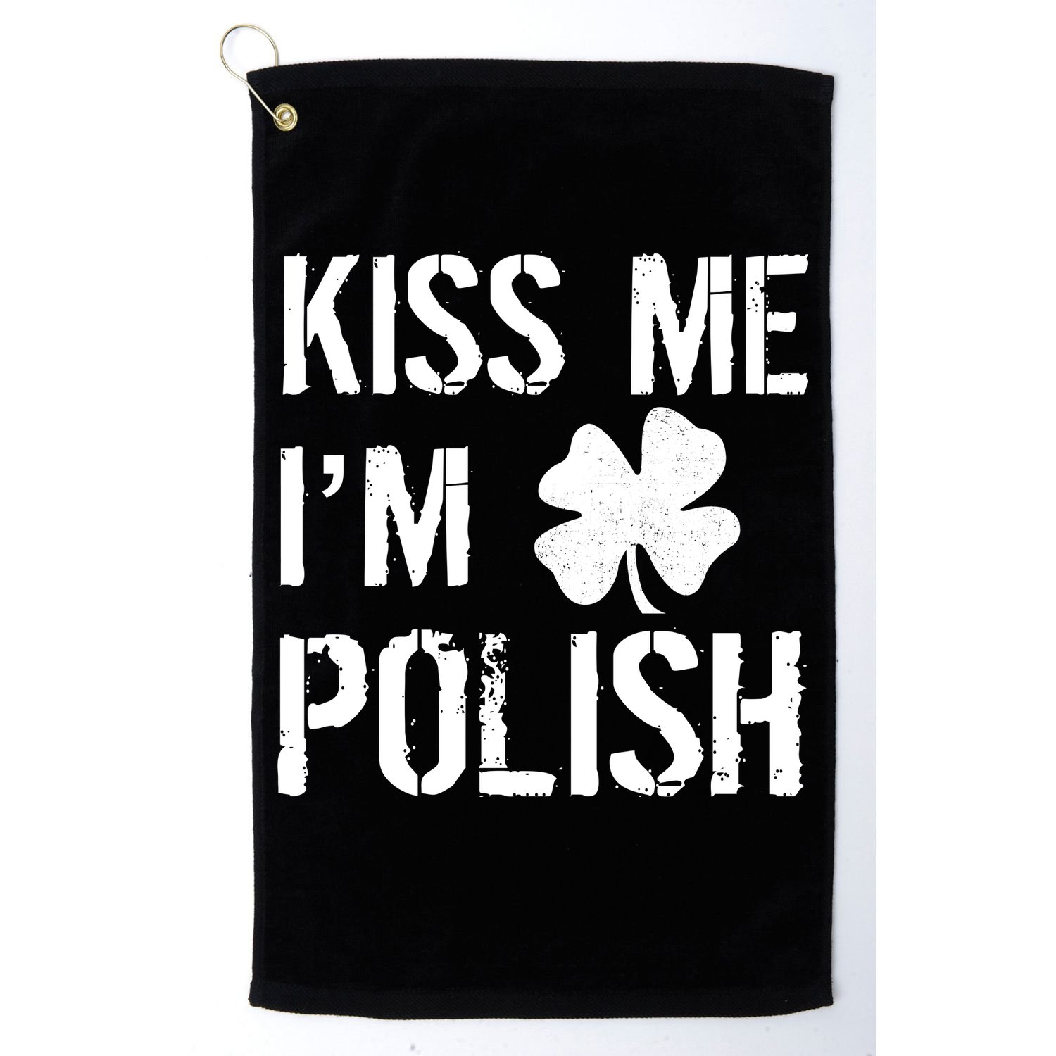 Kiss Me I'm Polish St. Patrick's Day Golf Towel