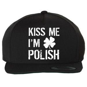 Kiss Me I'm Polish St. Patrick's Day Wool Snapback Cap