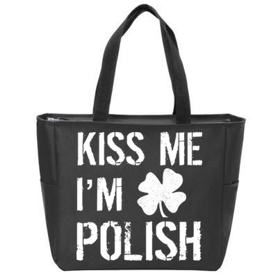 Kiss Me I'm Polish St. Patrick's Day Zip Tote Bag