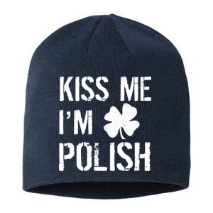 Kiss Me I'm Polish St. Patrick's Day Sustainable Beanie