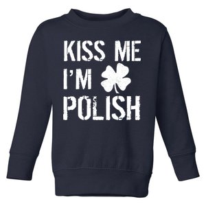 Kiss Me I'm Polish St. Patrick's Day Toddler Sweatshirt