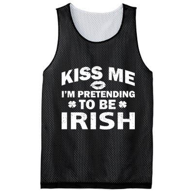 Kiss Me I'm Pretending To Be Irish Mesh Reversible Basketball Jersey Tank