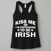 Kiss Me I'm Pretending To Be Irish Womens Tank Top