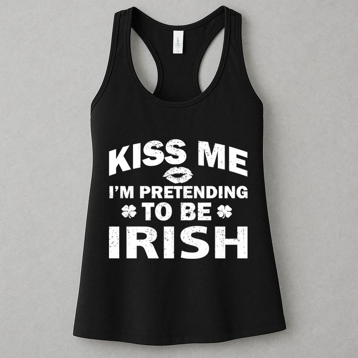 Kiss Me I'm Pretending To Be Irish Womens Tank Top