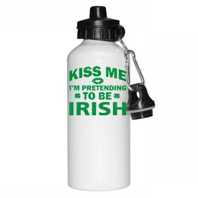 Kiss Me I'm Pretending To Be Irish Aluminum Water Bottle