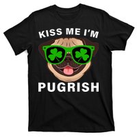 Kiss Me I'm Pugrish Funny Irish T-Shirt