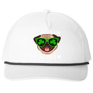 Kiss Me I'm Pugrish Funny Irish Snapback Five-Panel Rope Hat