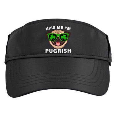 Kiss Me I'm Pugrish Funny Irish Adult Drive Performance Visor