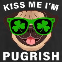 Kiss Me I'm Pugrish Funny Irish Adult Drive Performance Visor