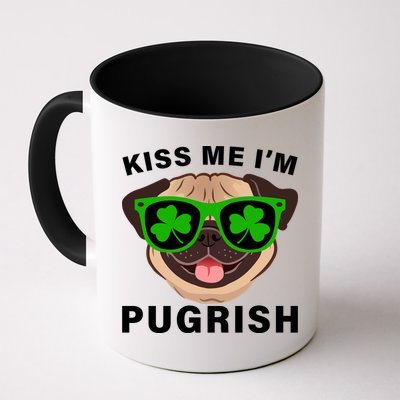 Kiss Me I'm Pugrish Funny Irish Mug