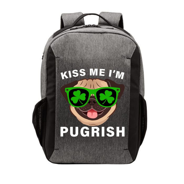 Kiss Me I'm Pugrish Funny Irish Vector Backpack