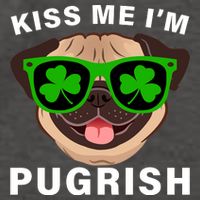Kiss Me I'm Pugrish Funny Irish Vector Backpack