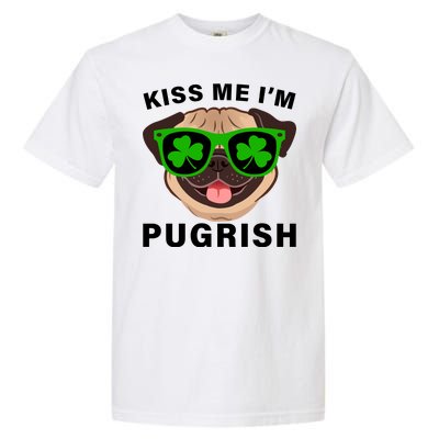 Kiss Me I'm Pugrish Funny Irish Garment-Dyed Heavyweight T-Shirt