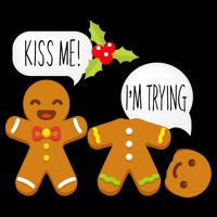 Kiss Me I'm Trying Funny Gingerbread Cooling Performance Long Sleeve Crew