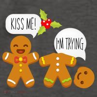 Kiss Me I'm Trying Funny Gingerbread Vector Backpack