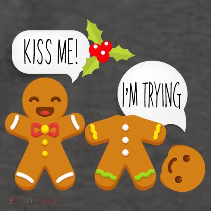 Kiss Me I'm Trying Funny Gingerbread Vector Backpack