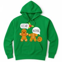 Kiss Me I'm Trying Funny Gingerbread Hoodie