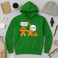 Kiss Me I'm Trying Funny Gingerbread Hoodie