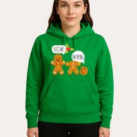 Kiss Me I'm Trying Funny Gingerbread Hoodie