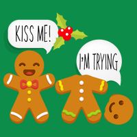 Kiss Me I'm Trying Funny Gingerbread Sweatshirt