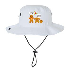 Kiss Me I'm Trying Funny Gingerbread Legacy Cool Fit Booney Bucket Hat