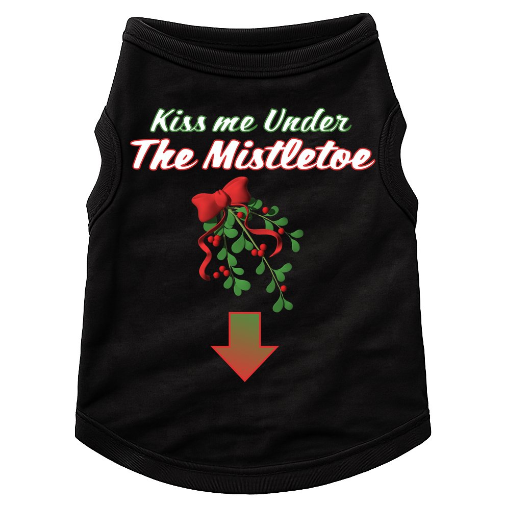 Kiss Me Under The Mistletoe Doggie Tank