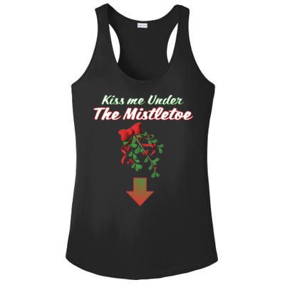 Kiss Me Under The Mistletoe Ladies PosiCharge Competitor Racerback Tank