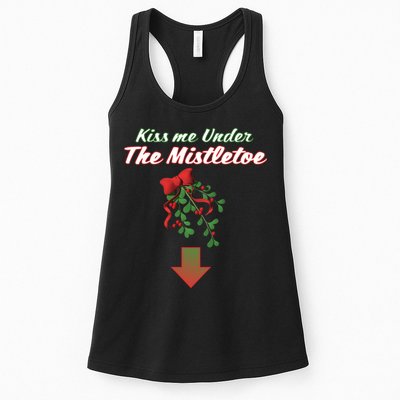 Kiss Me Under The Mistletoe Womens Tank Top