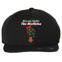 Kiss Me Under The Mistletoe Wool Snapback Cap