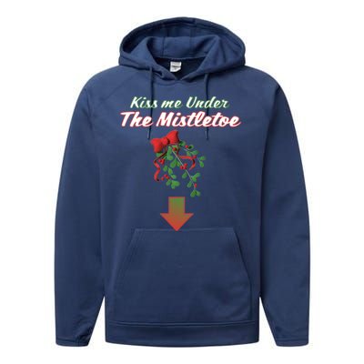 Kiss Me Under The Mistletoe Performance Fleece Hoodie