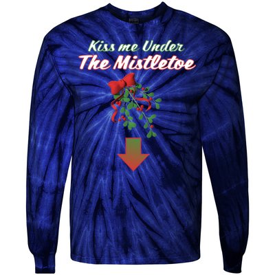 Kiss Me Under The Mistletoe Tie-Dye Long Sleeve Shirt