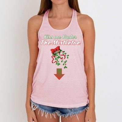 Kiss Me Under The Mistletoe Women's Knotted Racerback Tank