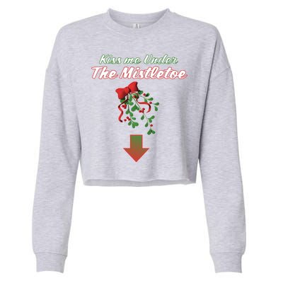 Kiss Me Under The Mistletoe Cropped Pullover Crew