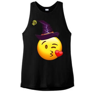 Kiss Witch Emoji Ladies PosiCharge Tri-Blend Wicking Tank