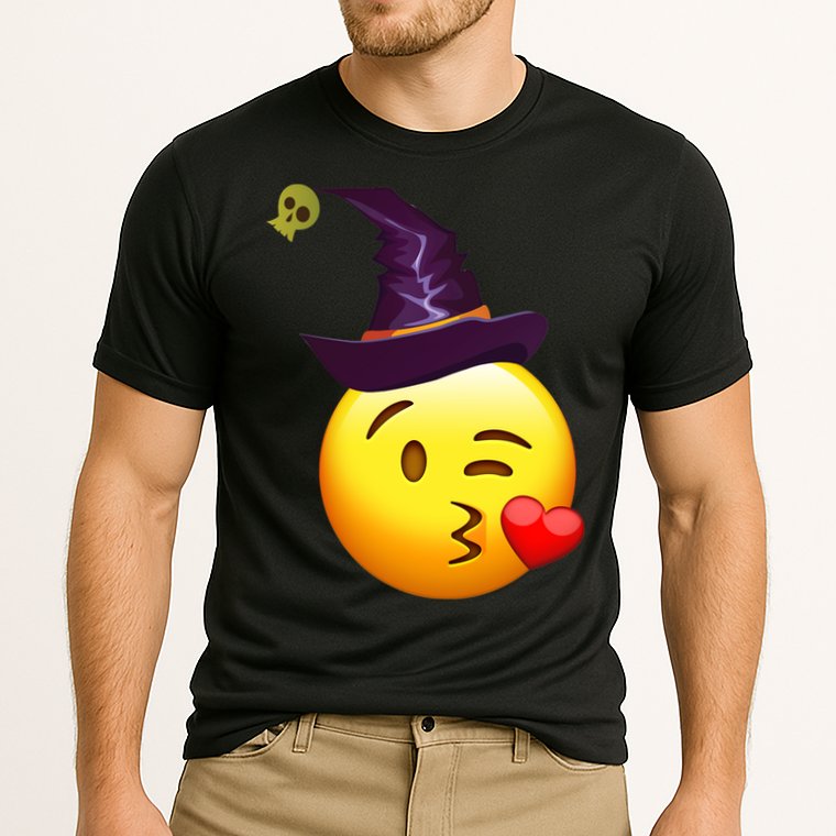 Kiss Witch Emoji Cooling Performance Crew T-Shirt