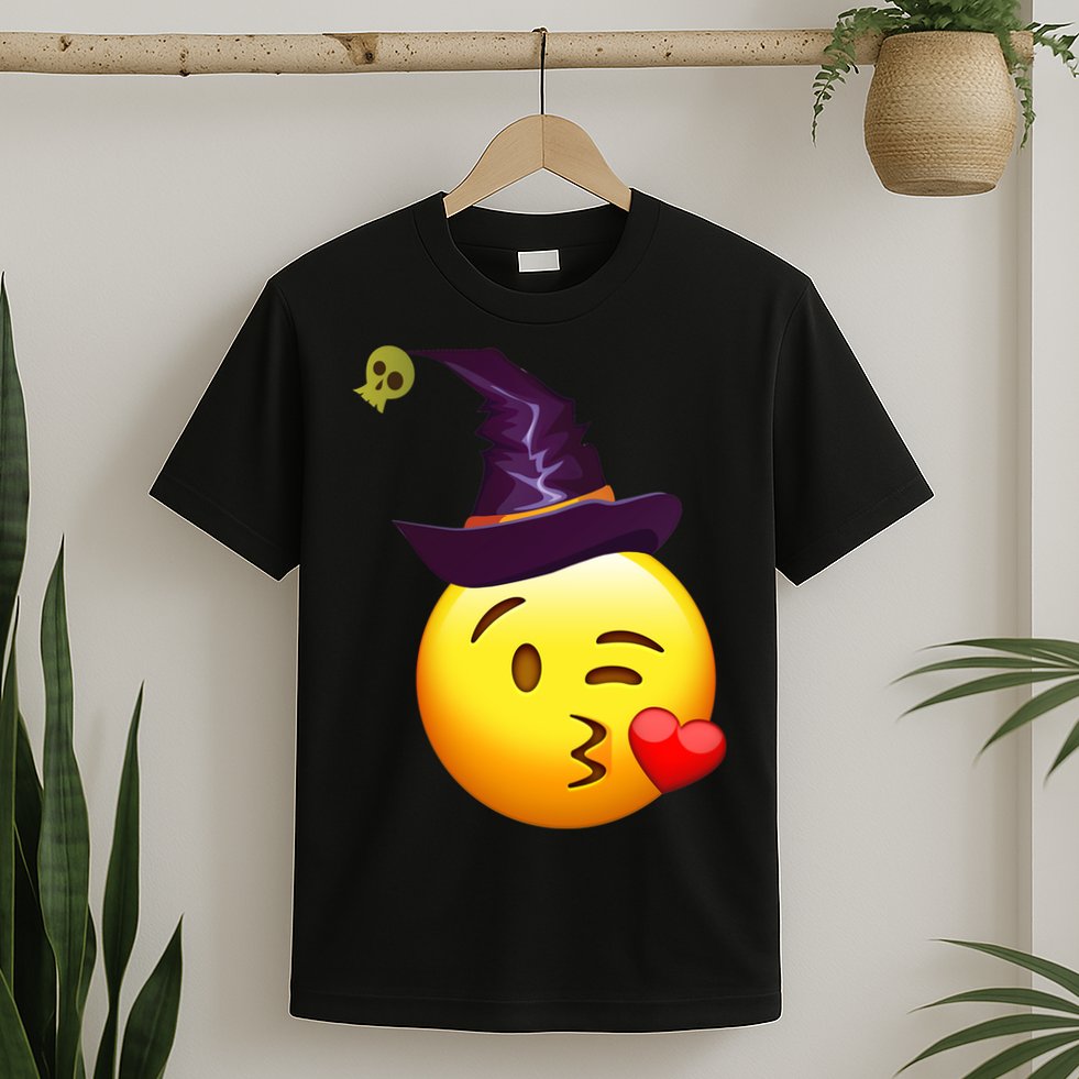 Kiss Witch Emoji T-Shirt