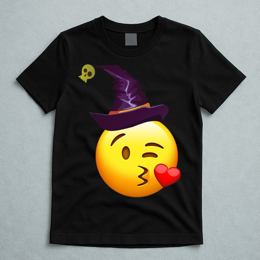 Kiss Witch Emoji T-Shirt
