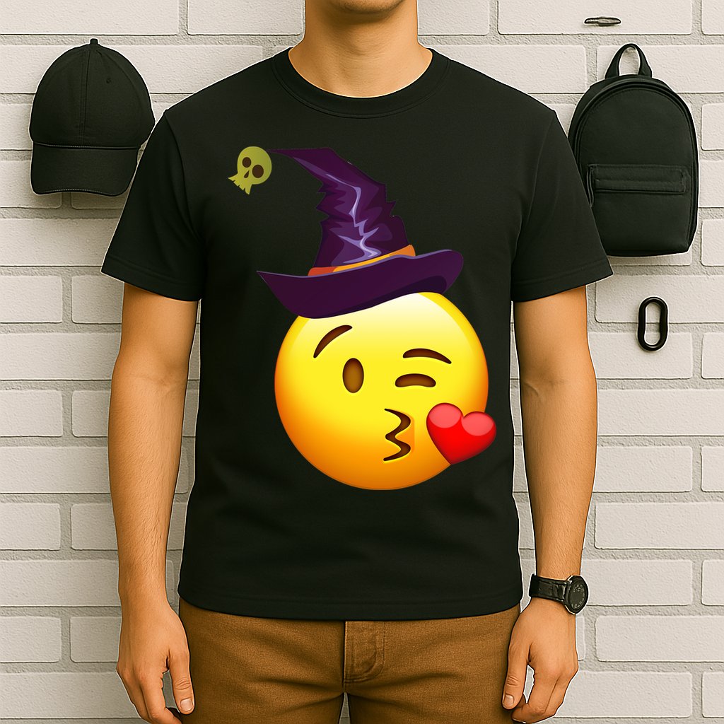Kiss Witch Emoji T-Shirt
