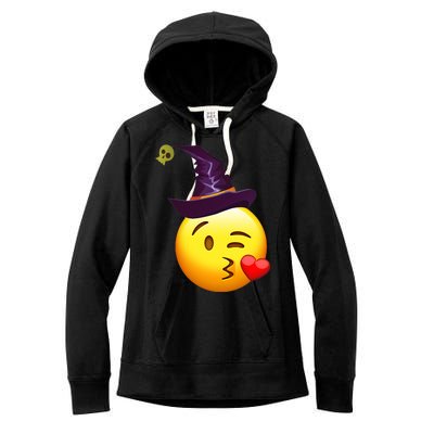 Kiss Witch Emoji Women's Fleece Hoodie